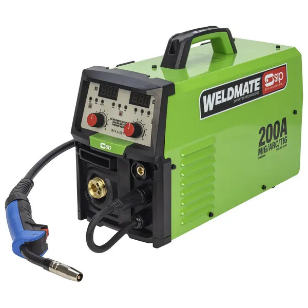 SIP SIP-05740TROLLEY WELDMATE AP 200A MIG/ARC/TIG Welder w/ Trolley