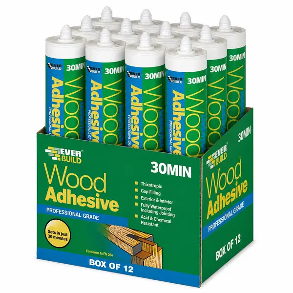 Everbuild 484684X12 Lumberjack 30 MIN PU Wood Adhesive Tube 310 mL - BOX OF 12