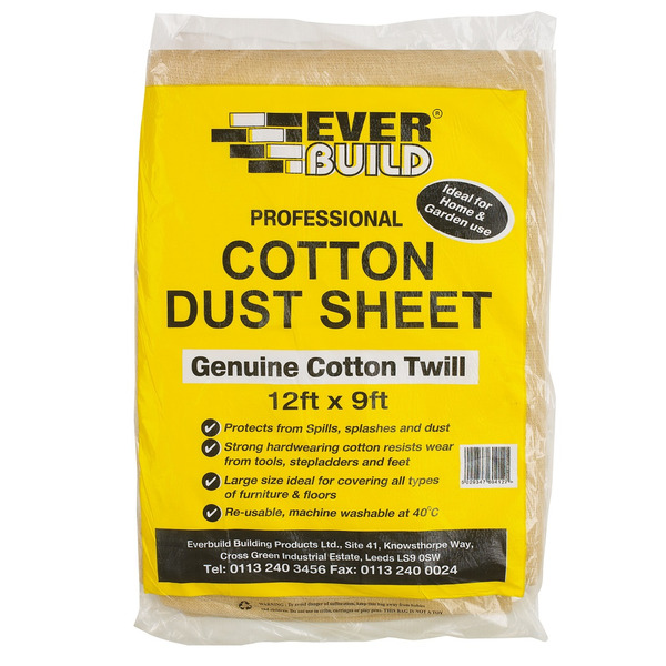 Everbuild Cotton Dust Sheet 129 ft - 484993