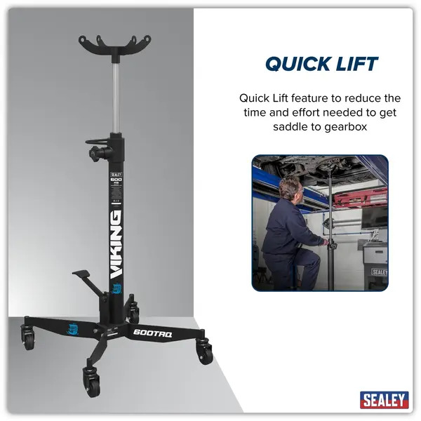 Sealey 600TRQ Viking Vertical Transmission Jack with Quick Lift 600kg