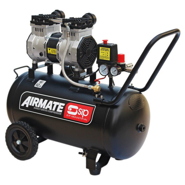 SIP SIP-05479 DD 2hp 50ltr Low Noise Oil-Free Compressor