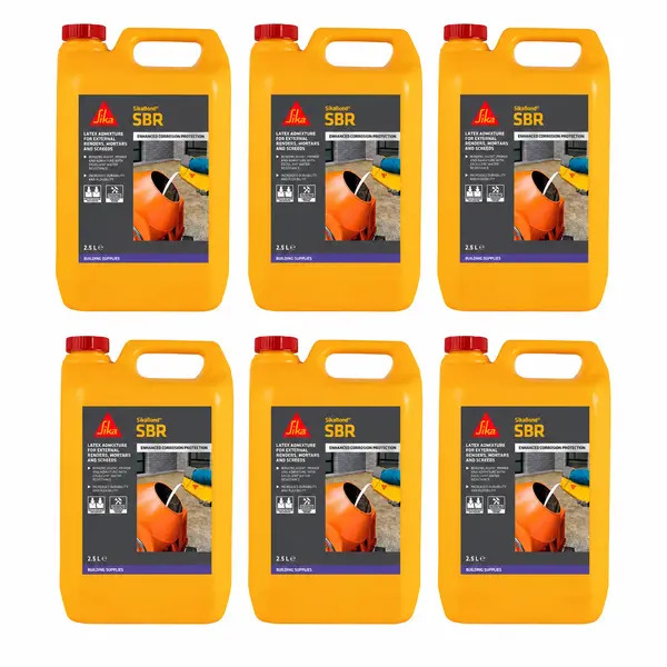 873668x6 Sika Everbuild Sikabond Premium SBR Bond 2.5ltr X6