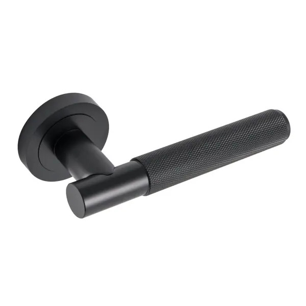 Eclipse 62231 Knurled Lever on Rose - Matt Black - Pair
