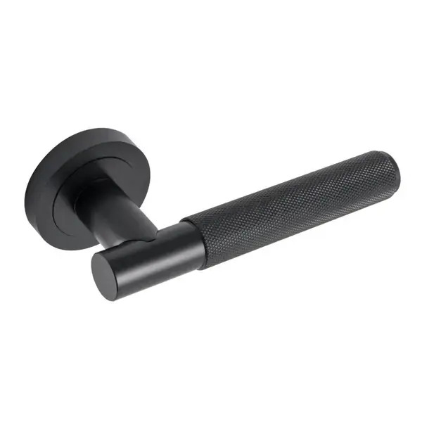 Eclipse 62231x16 Knurled Lever on Rose - Matt Black 16pk