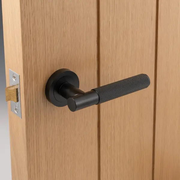 Eclipse 62231x16 Knurled Lever on Rose - Matt Black 16pk