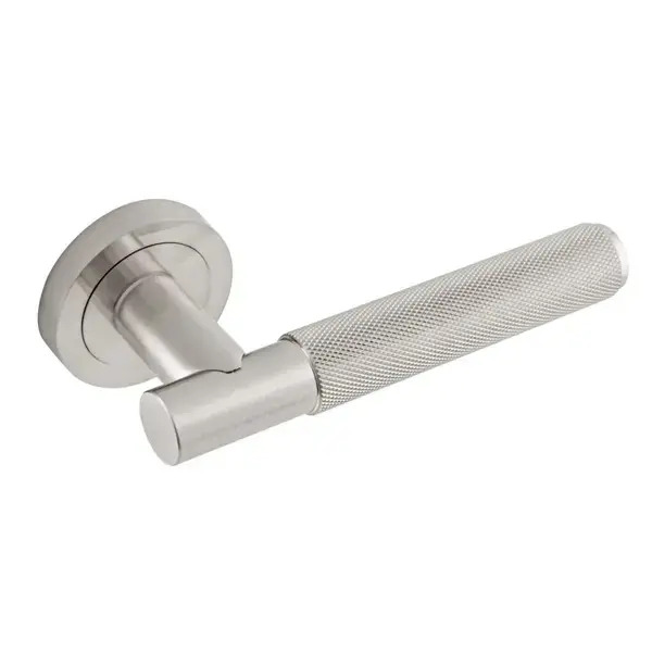 Eclipse 62232x16 Knurled Lever on Rose - Satin Nickel - 8 Pairs
