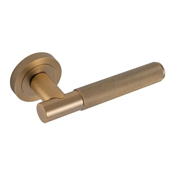 Eclipse 62237x24 Knurled Lever on Rose - Matt Antique Brass - 12 Pairs