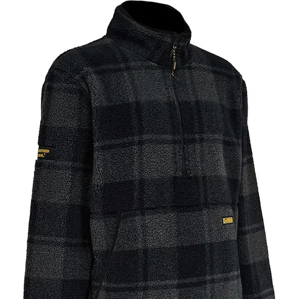 DEWALT DEANSWAY XL Deansway 1/4 Zip Check Printed Sherpa Fleece Extra Large