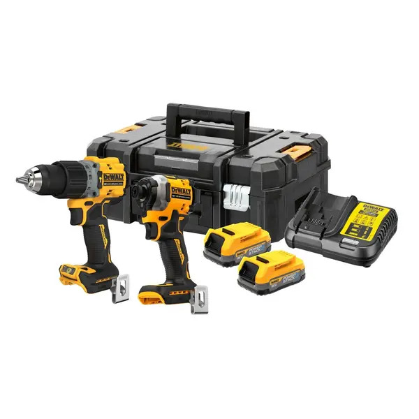 DeWalt DCK2050E2T-GB 18V XR Brushless Twin Kit 2 x 1.7Ah POWERSTACK Batteries
