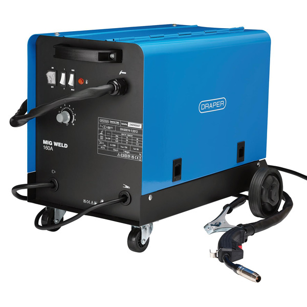 Draper Gas/Gasless MIG Welder, 160A