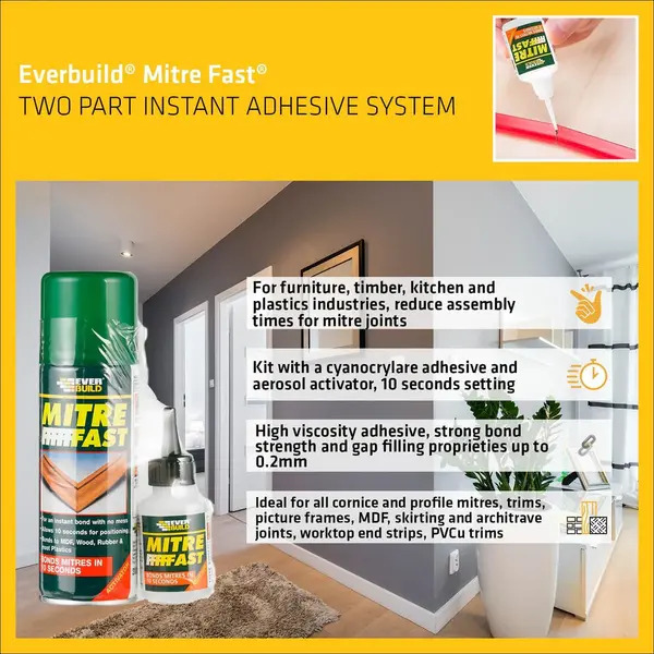 Everbuild 462029x6 MITRE FAST Bonding Kit Industrial - x6