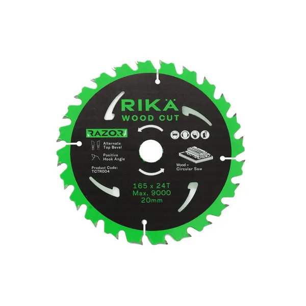 Rika Rik TCTR004 Razor Pro TCT Circular Saw Blade 165mm x 24T x 20mm