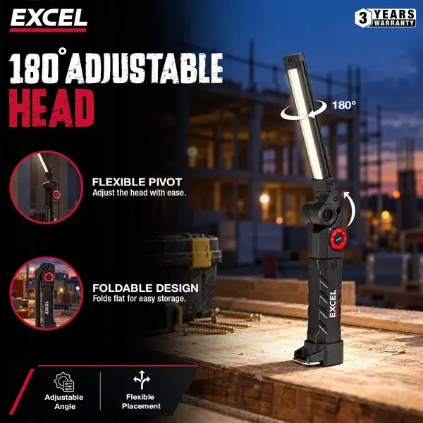 Excel 10950 800 Lumens LED Rechargeable Inspection Magnetic Light