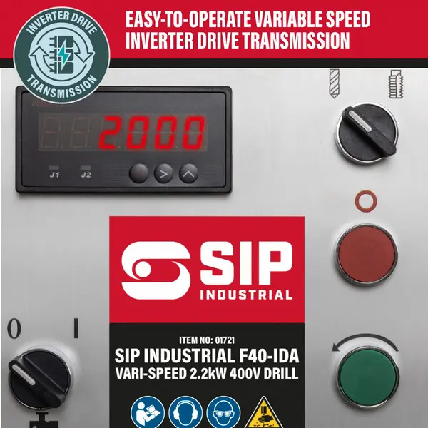 SIP SIP-01721 F40-IDA 4-Speed 2.2kW Ind Floor Pillar Drill