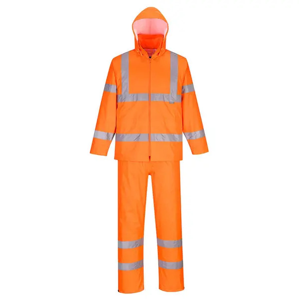 Portwest H448ORRXL Hi-Vis Packaway Rain Suit X Large