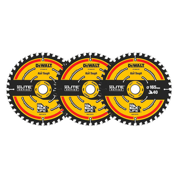 DeWalt DT10640X3 ELITE CSB 165 x 20mm 40T  