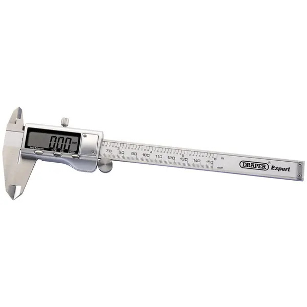 Draper 80859 Expert Dual Reading Digital Vernier Caliper, 0-150mm