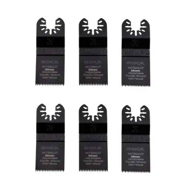 Rika MTB34JTx6 RIKÄ MTB34JT 34mm Japanese Tooth Wood Multi Tool Saw Blade 6pk