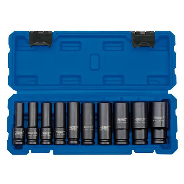 Draper 83096 Metric Deep Impact Socket Set, 1/2