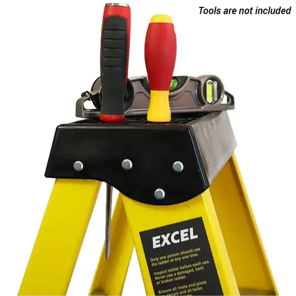 Excel 7403 Electricians Fibreglass Step Ladder 2 Tread 0.76m Heavy Duty