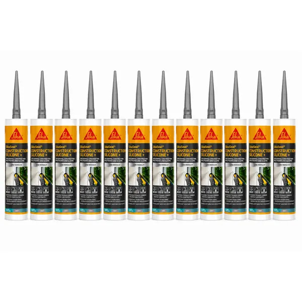 Everbuild 880243x12 SikaSeal Construction Silicone 295ml White Box of 12