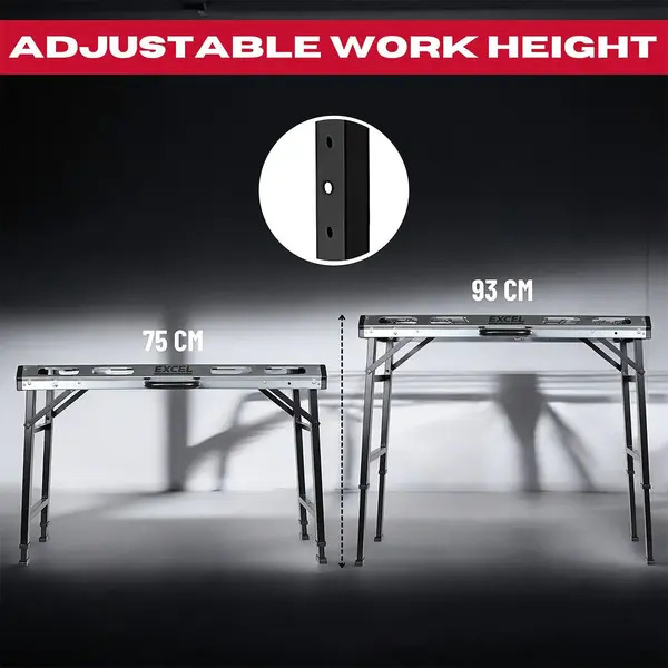 Excel 31575 Portable Steel Welding Table & Workbench with Adjustable Height