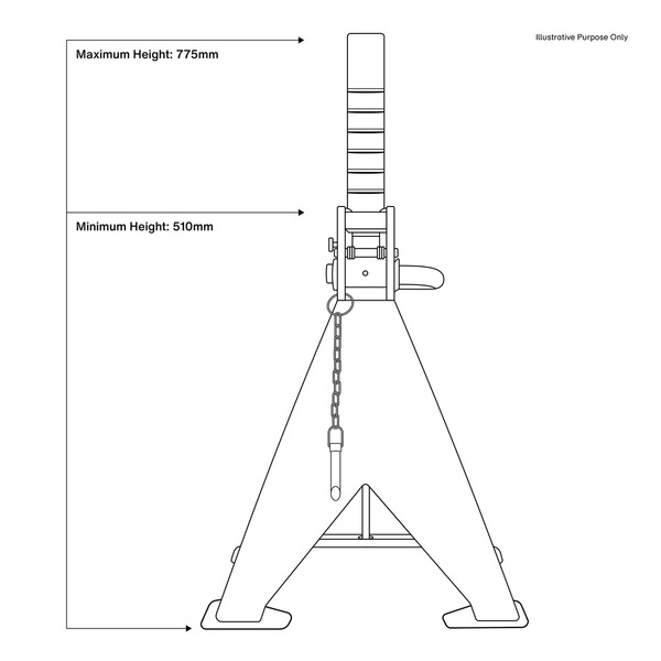 Sealey Auto Rise Ratchet Axle Stands (Pair) 10 Tonne Capacity per Stand