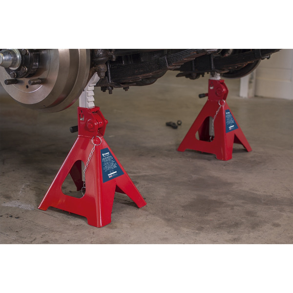 Sealey AAS5000 Auto Rise Ratchet Axle Stands (Pair) 5 Tonne Capacity per Stand
