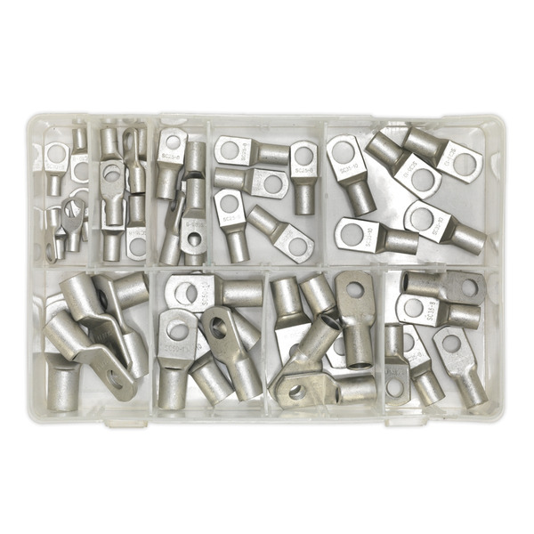 Sealey AB016CT Copper Lug Terminal Assortment 52pc