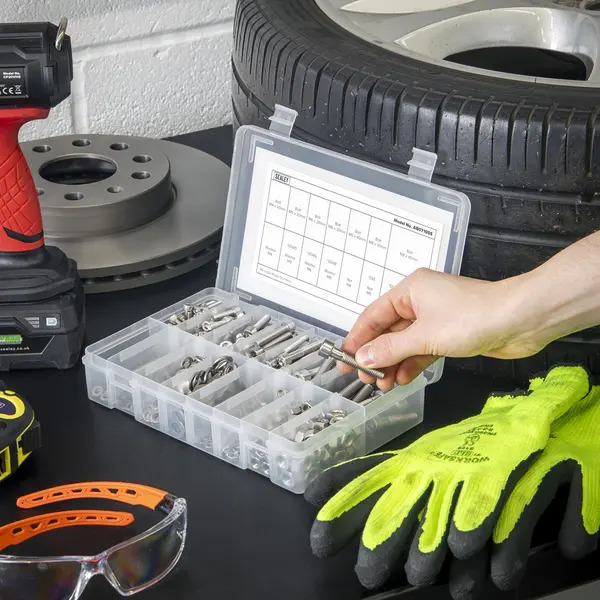 Sealey AB0710SS Stainless Steel Hex Socket Bolt, Washer & Nut Assortment 710pcs