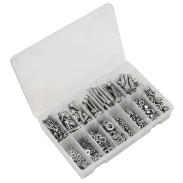 Sealey AB0710SS Stainless Steel Hex Socket Bolt, Washer & Nut Assortment 710pcs