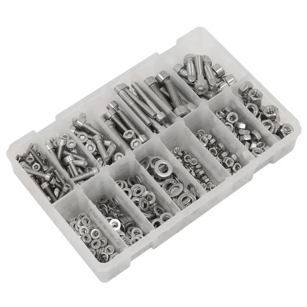 Sealey AB0710SS Stainless Steel Hex Socket Bolt, Washer & Nut Assortment 710pcs