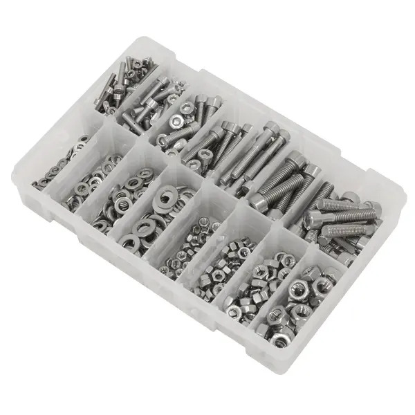 Sealey AB0710SS Stainless Steel Hex Socket Bolt, Washer & Nut Assortment 710pcs