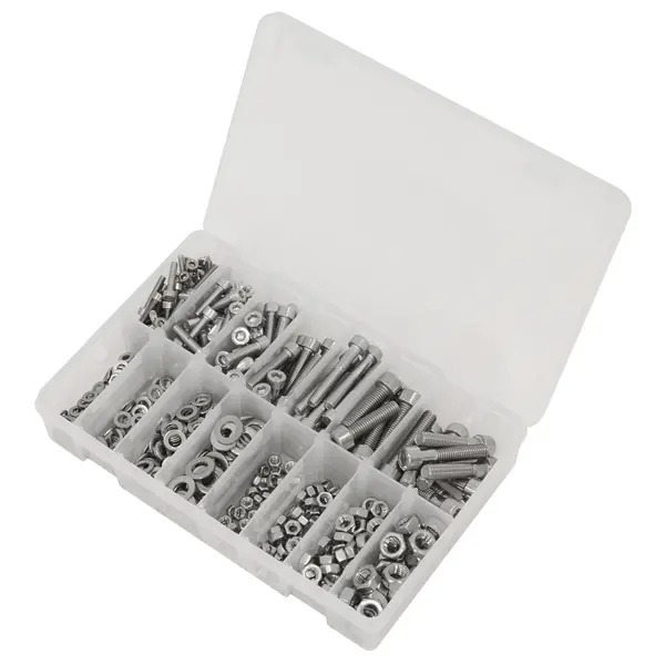 Sealey AB0710SS Stainless Steel Hex Socket Bolt, Washer & Nut Assortment 710pcs