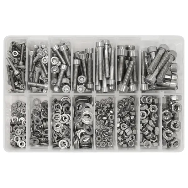 Sealey AB0710SS Stainless Steel Hex Socket Bolt, Washer & Nut Assortment 710pcs
