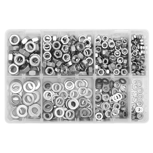 Sealey AB077NW Stainless Steel Nut and Washer Assortment M5-M10 500pc