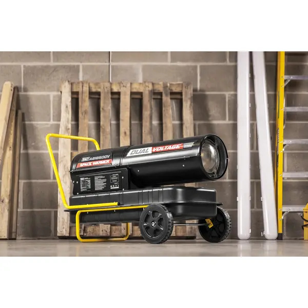 Sealey AB1850DV Dual Voltage Space Warmer&reg; Kerosene/Diesel Heater with Wheels 185,000Btu/hr(55kW)