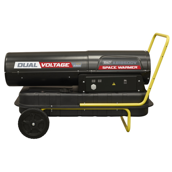 Sealey AB1850DV Dual Voltage Space Warmer&reg; Kerosene/Diesel Heater with Wheels 185,000Btu/hr(55kW)
