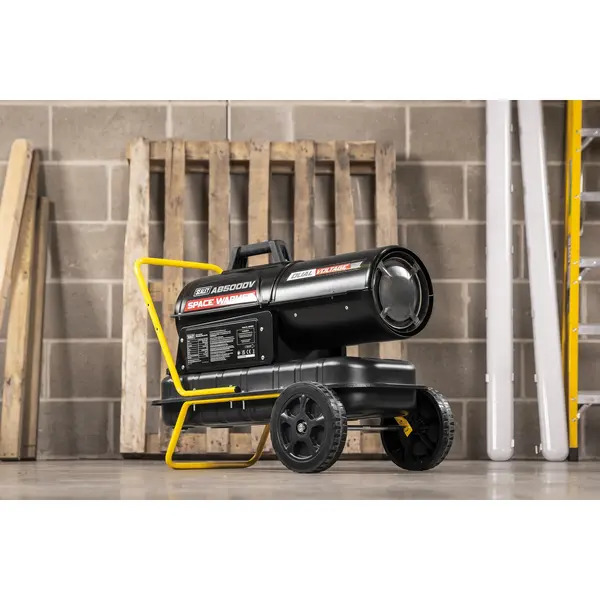 Sealey AB500DV Dual Voltage Kerosene/Diesel Space Warmer&reg; Heater with Wheels 50,000Btu/hr