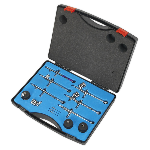 Sealey AB936 Mini Gravity/Suction Feed Air Brush Kit 10pc