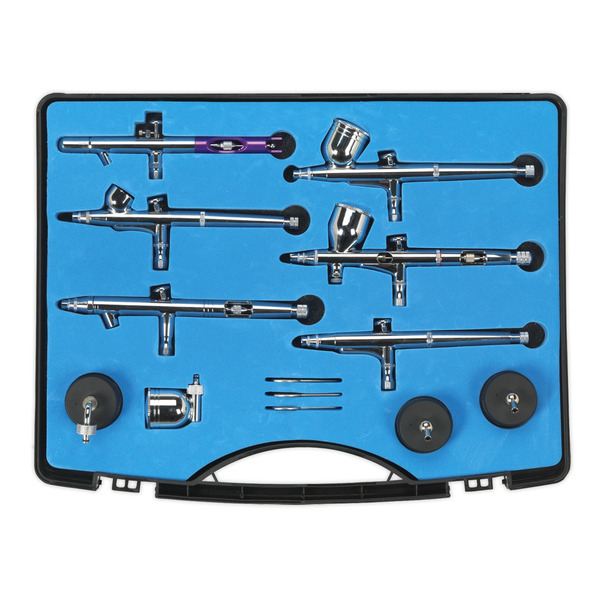 Sealey AB936 Mini Gravity/Suction Feed Air Brush Kit 10pc