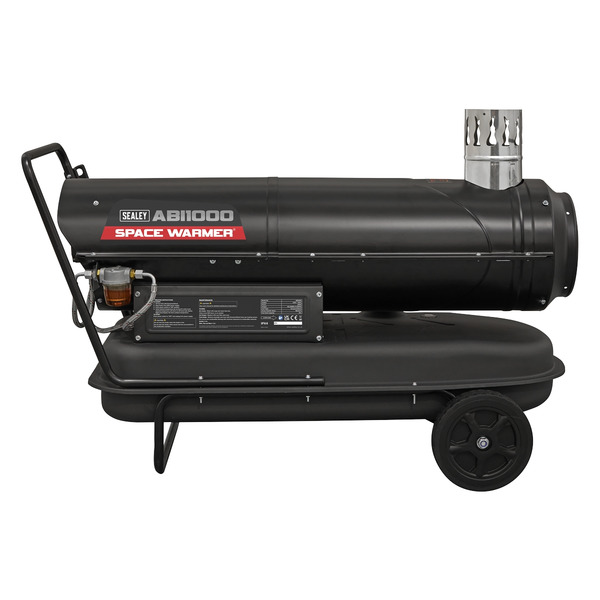 Sealey ABI1000 Space Warmer® Indirect Kerosene/Diesel Heater with Wheels 102,000Btu/hr