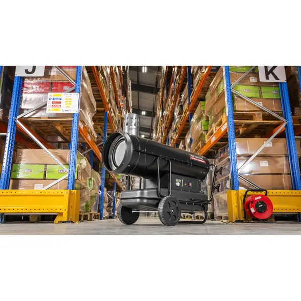 Sealey ABI1700 Space Warmer&reg; Indirect Kerosene/Diesel Heater with Wheels 170,000Btu/hr