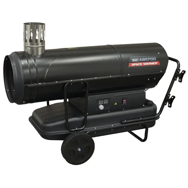 Sealey ABI1700 Space Warmer&reg; Indirect Kerosene/Diesel Heater with Wheels 170,000Btu/hr