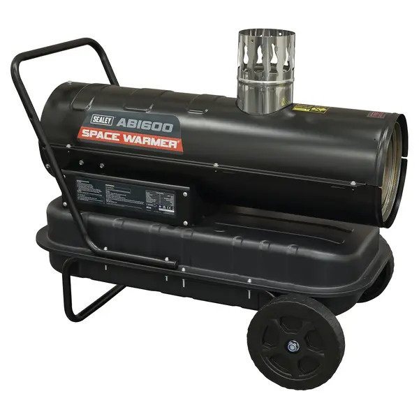Sealey ABI600 Space Warmer&reg; Indirect Kerosene/Diesel Heater with Wheels 68,000Btu/hr