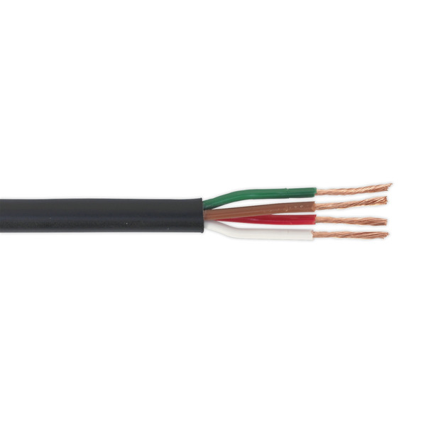 Sealey AC24204CTH 30m Thin Wall Automotive Cable 4 x 0.75mm� 24/0.20mm - Black