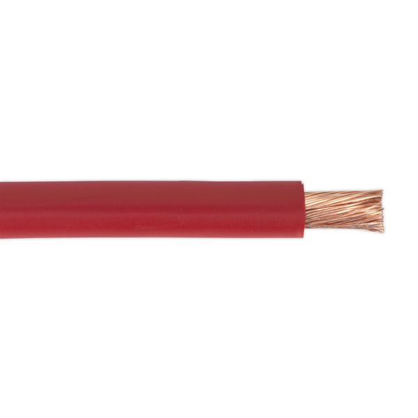 Sealey AC25SQRE 10m Automotive Starter Cable 196/0.40mm 25mm� 170A - Red