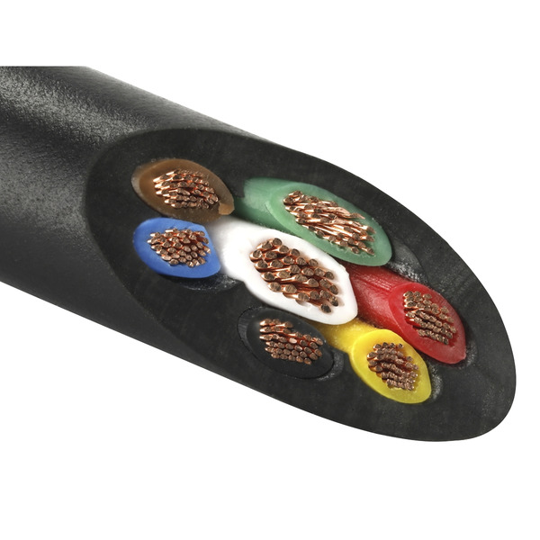 Sealey AC28307CTH 30m Thin Wall Automotive Cable 6 x 1mm� 32/0.20mm, 1 x 2mm� 28/0.30mm - Black