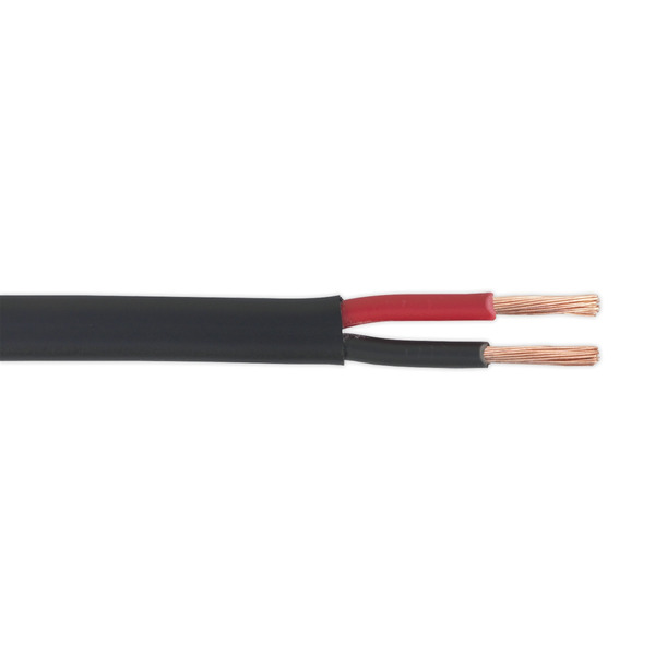 Sealey AC2830TWTK Thick Wall Flat Automotive Cable Twin 2 x 2mm� 28/0.30mm 30m - Black