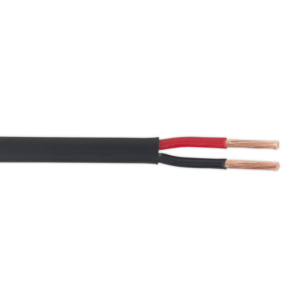 Sealey AC2830TWTN Thin Wall Flat Automotive Cable Twin 2 x 2mm� 28/0.30mm 30m - Black